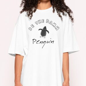 Nihilist Penguin Oversized Graphic Tee Unisex 100% Combed Cotton 275gsm