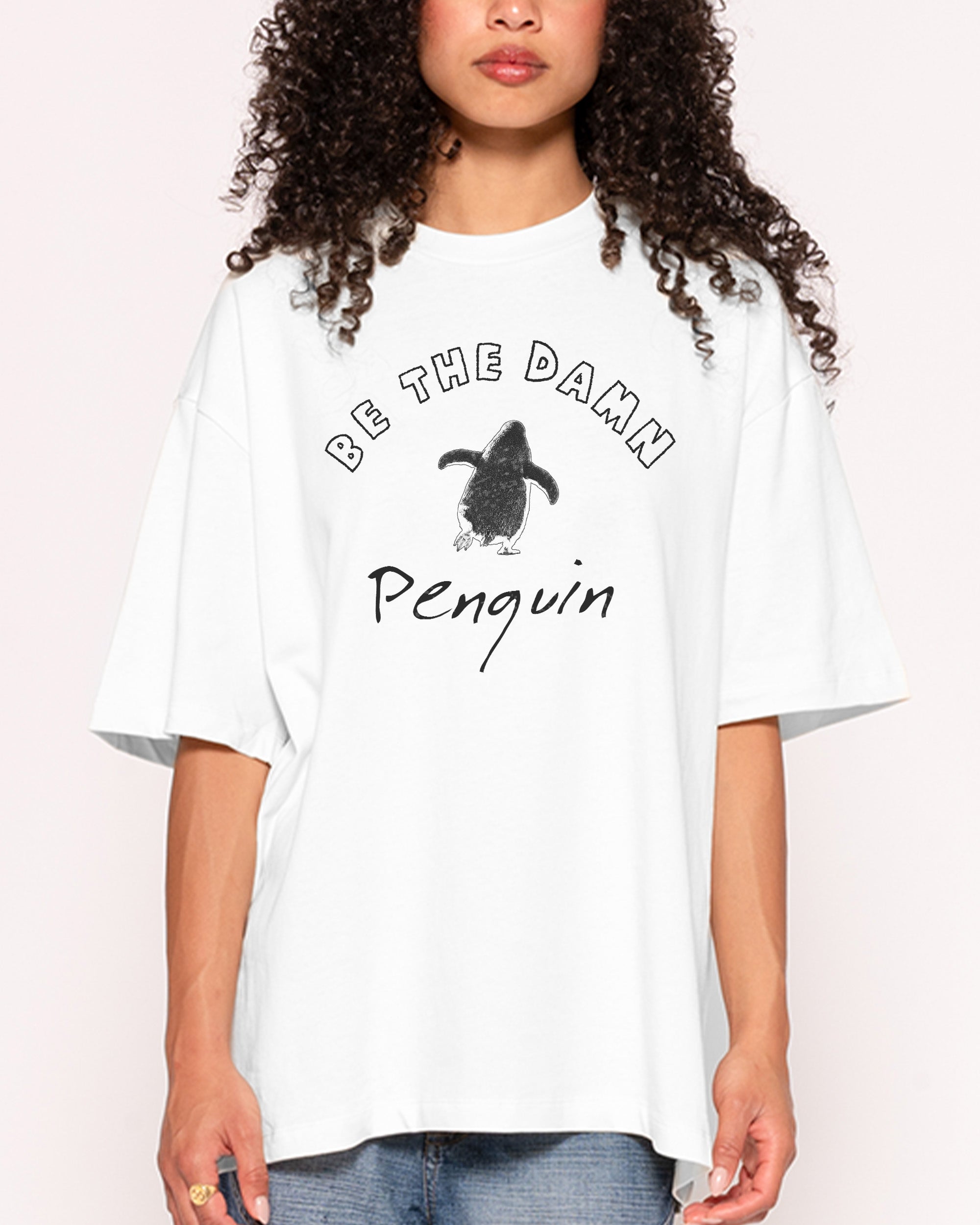 Nihilist Penguin Oversized Graphic Tee Unisex 100% Combed Cotton 275gsm