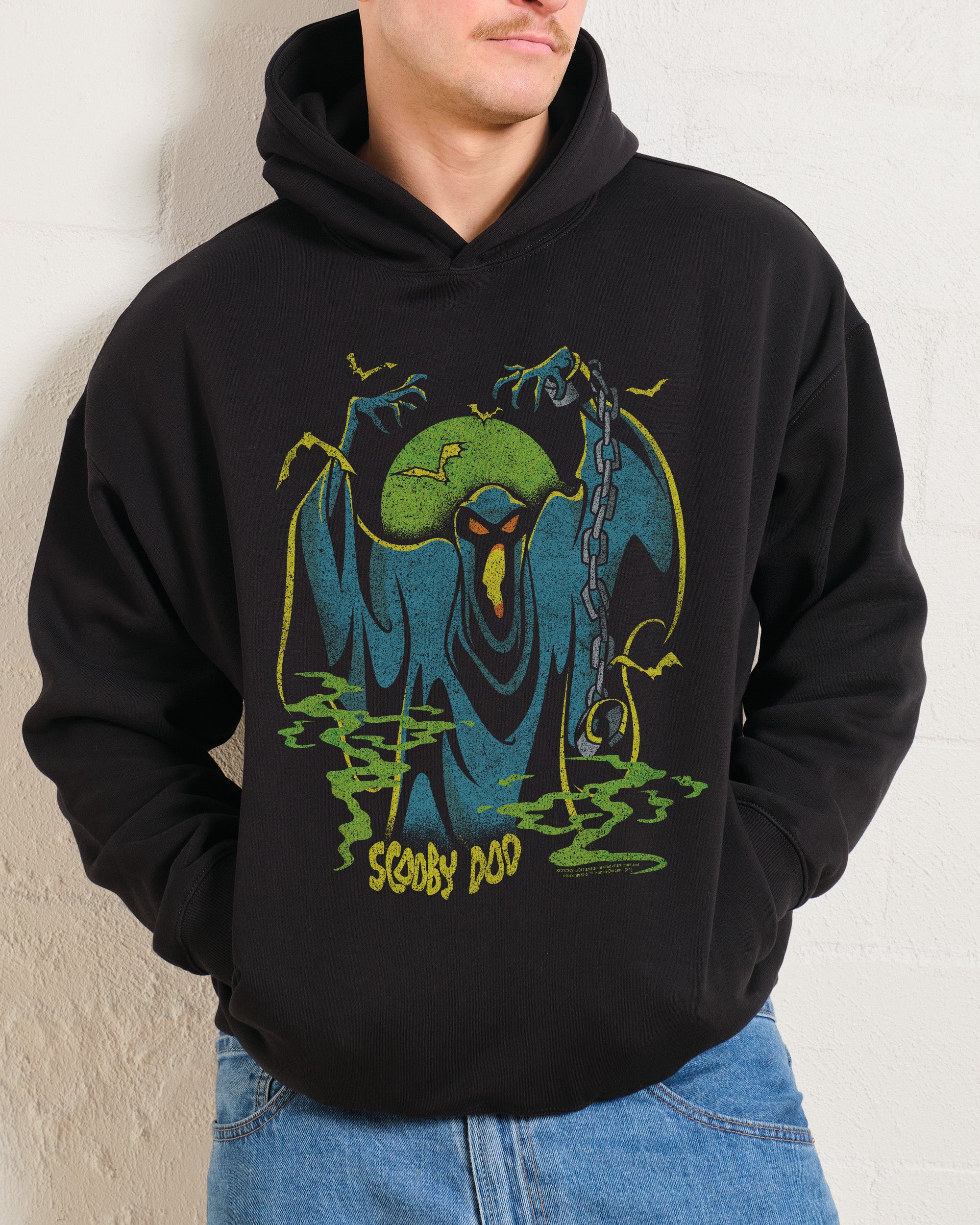 Scooby-Doo Green Ghost Unisex Hoodie - 90s Boxy Fit, 340gsm Cotton-Poly