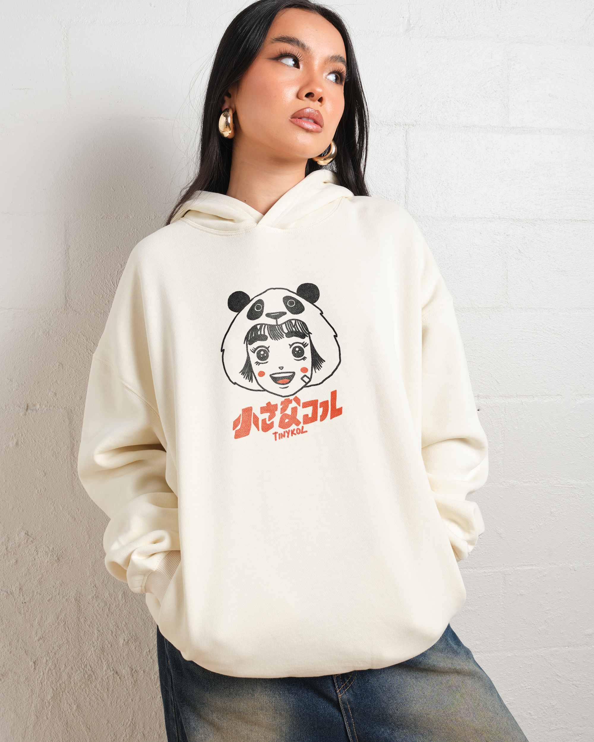 The Panda Hoodie Unisex 90s Boxy Fit 340gsm Cotton-Poly Blend