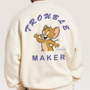 Troublesome Jerry Tom and Jerry Unisex Sweatshirt 340gsm Cotton Poly Blend