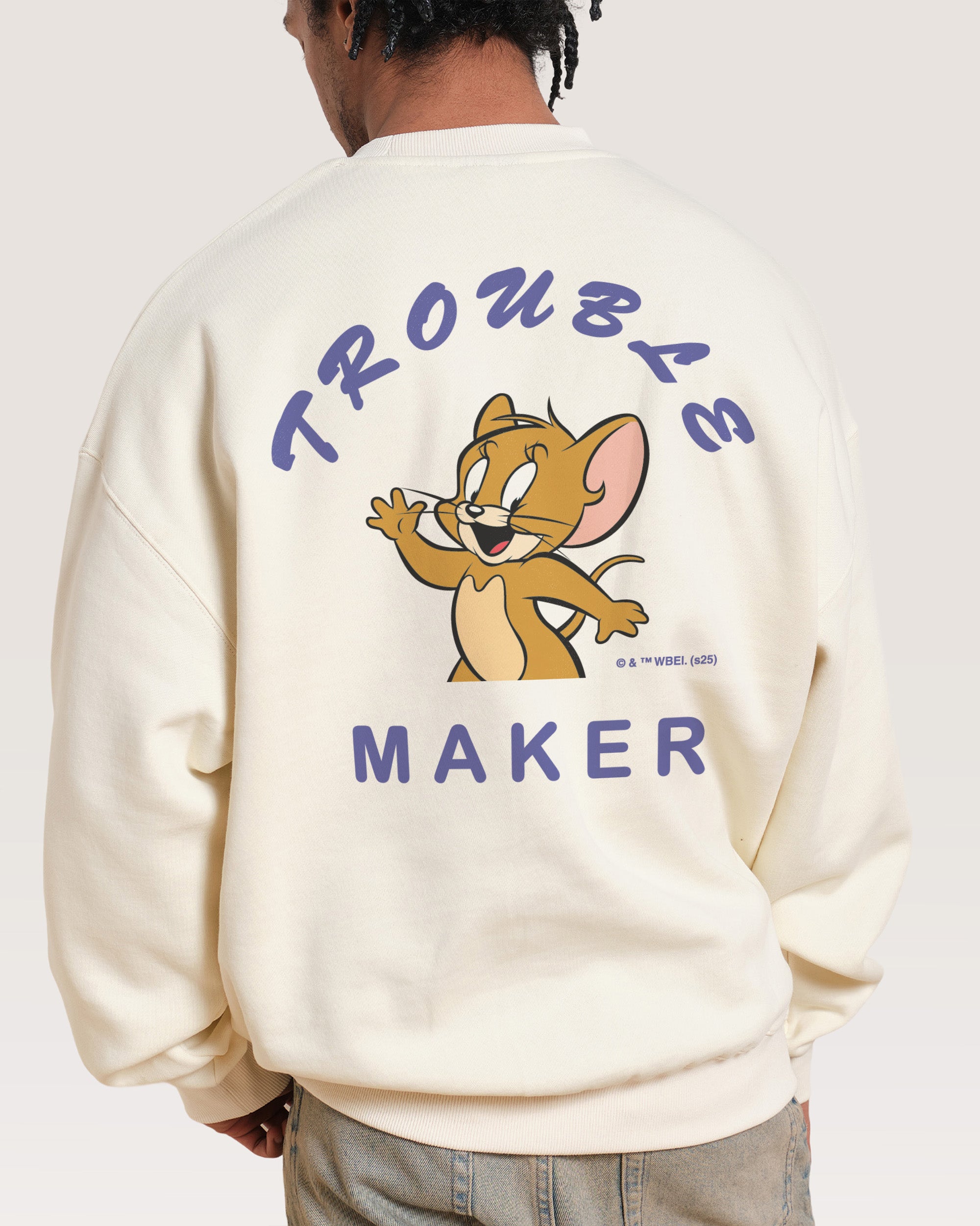 Troublesome Jerry Tom and Jerry Unisex Sweatshirt 340gsm Cotton Poly Blend