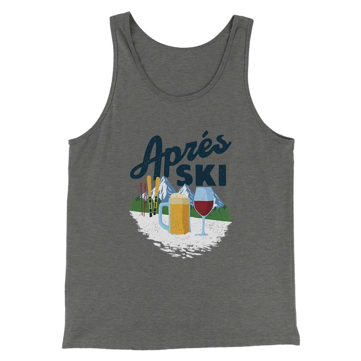 Aprés Ski Men Unisex Tank Top - Combed Cotton Modern Fit Tank