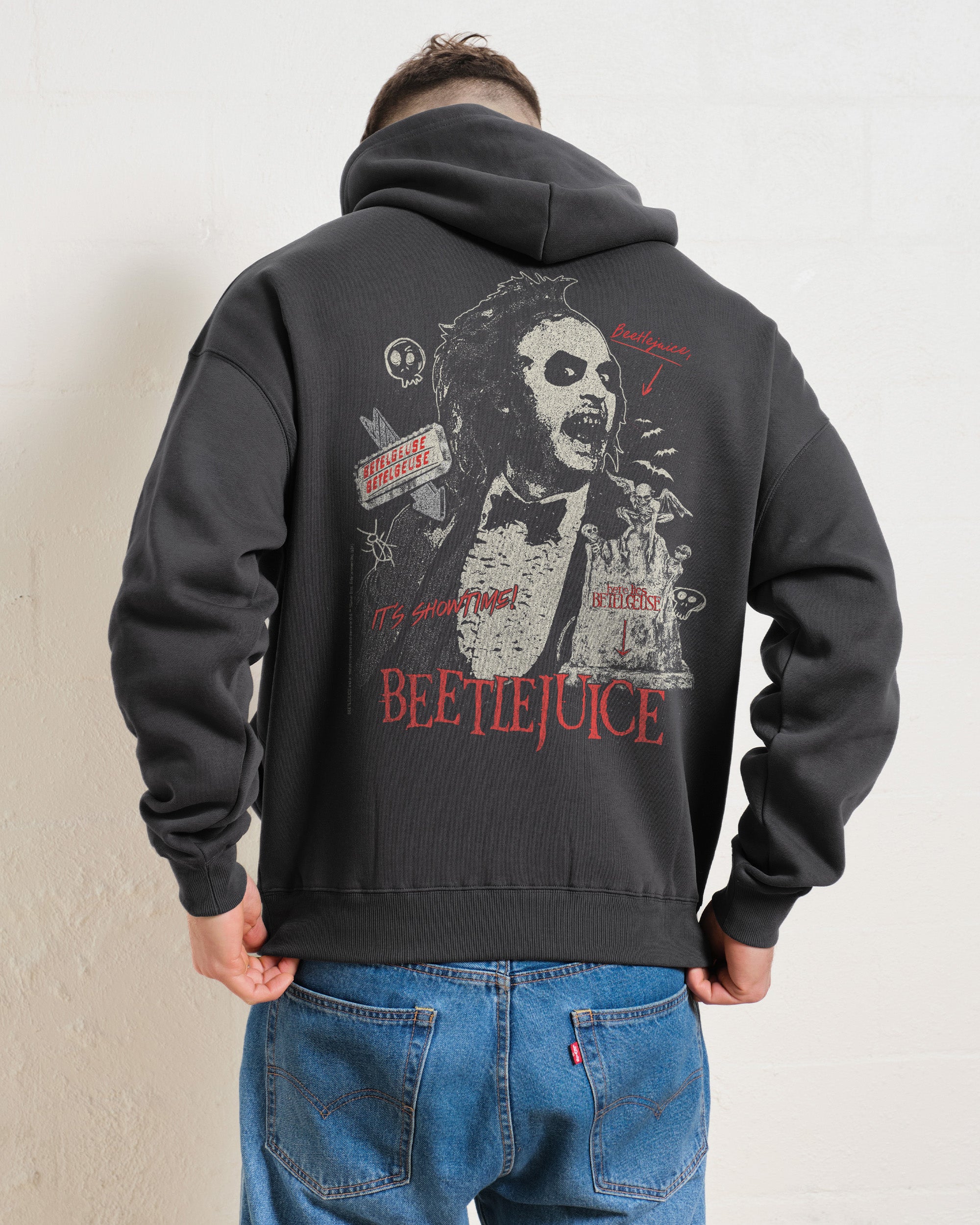 Beetlejuice Grave Unisex Hoodie - Premium 90s Boxy Fit Cotton Blend