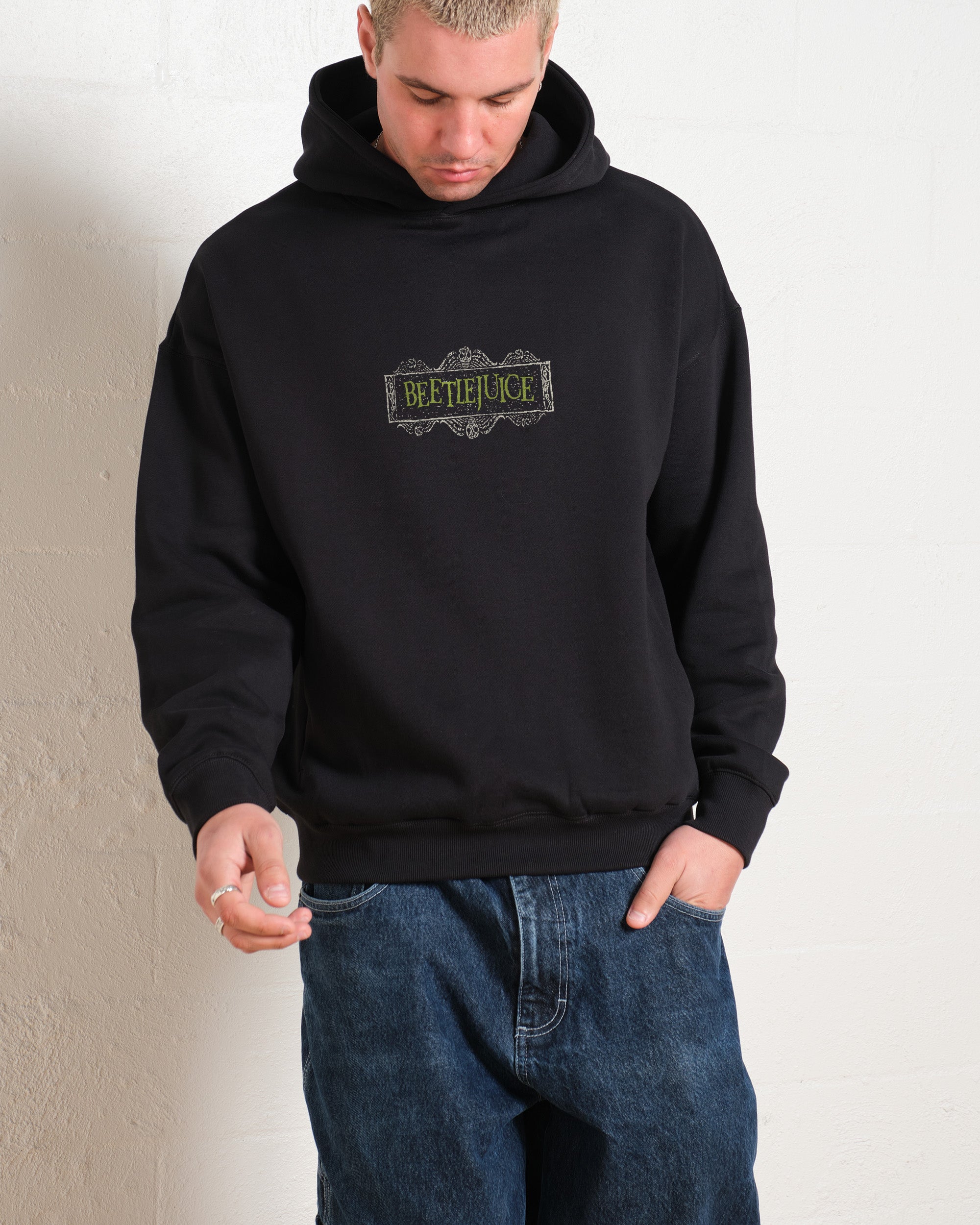 Beetlejuice It's Show Time Unisex Graphic Hoodie - 90s Boxy Fit, 340gsm Cotton-Poly