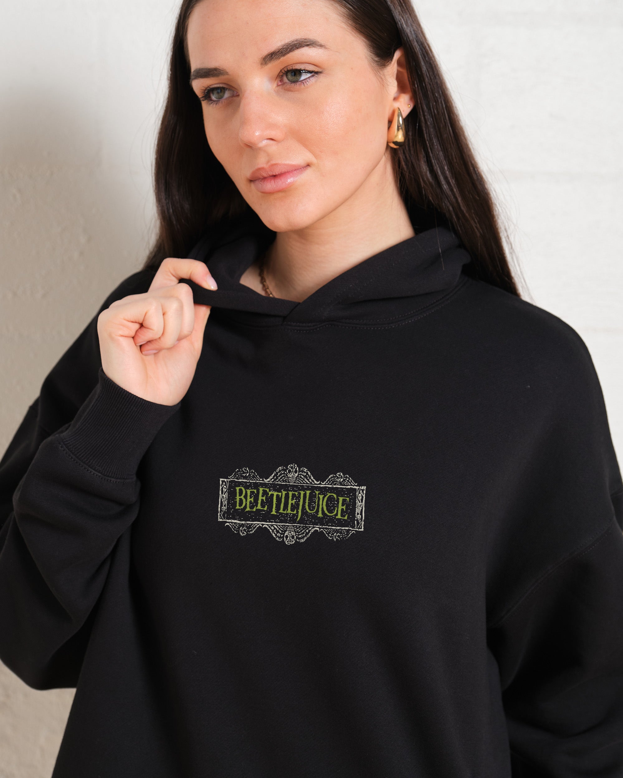 Beetlejuice It's Show Time Unisex Graphic Hoodie - 90s Boxy Fit, 340gsm Cotton-Poly