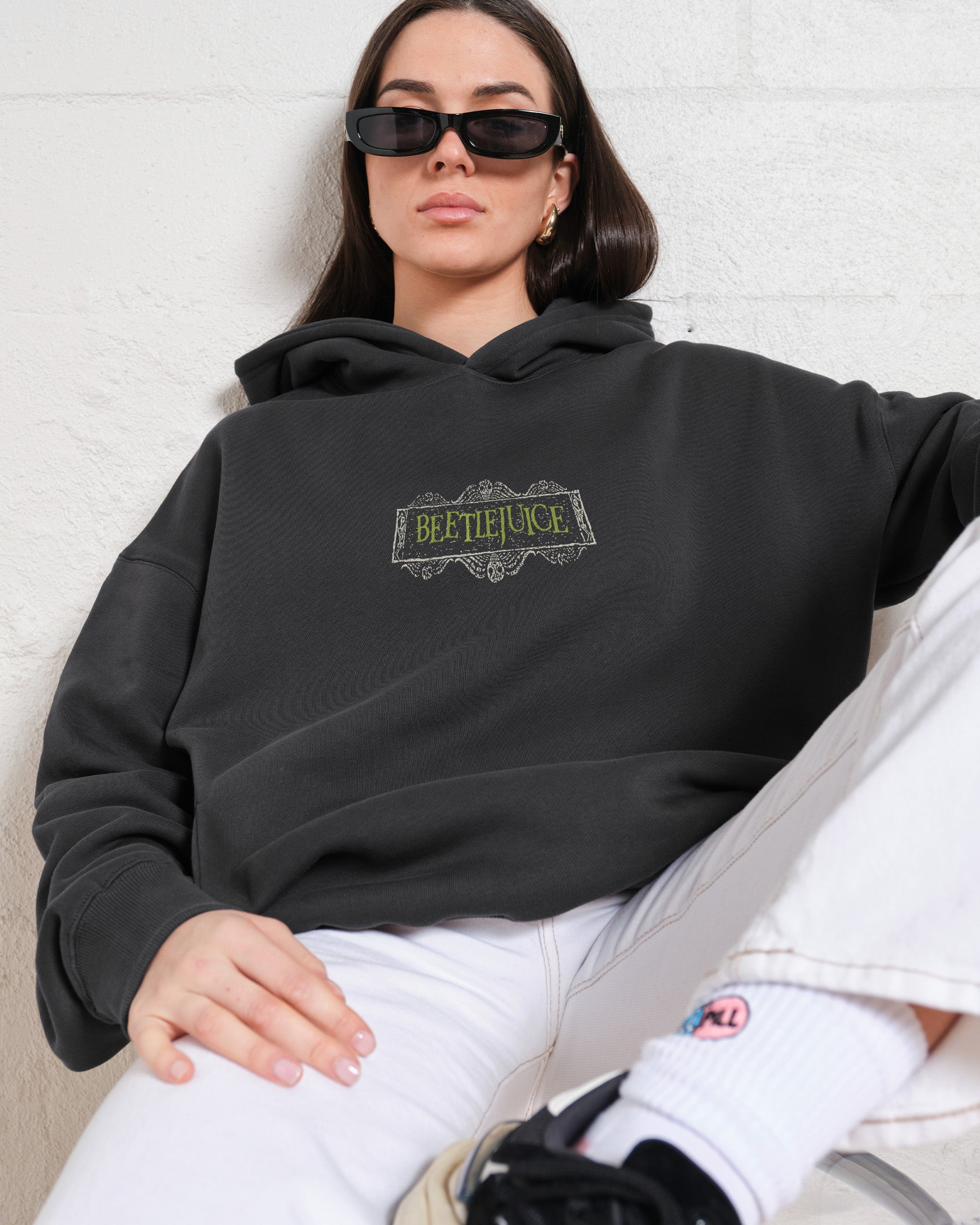 Beetlejuice It's Show Time Unisex Graphic Hoodie - 90s Boxy Fit, 340gsm Cotton-Poly