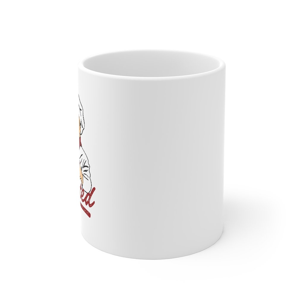 Boom Roasted Coffee Mug - White Ceramic Mug for Coffee Tea and Hot Chocolate
