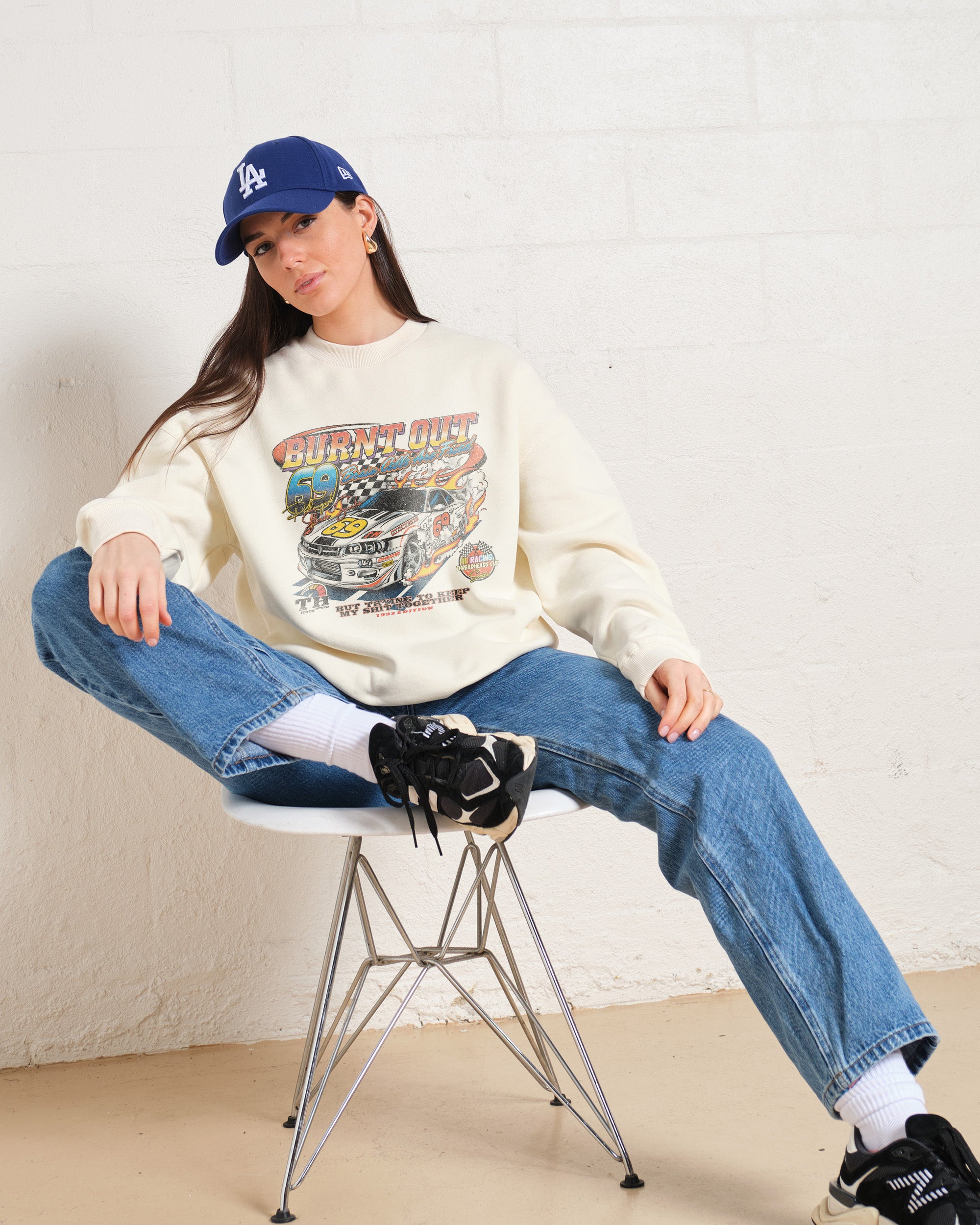 Burnt Out Unisex Graphic Sweatshirt - Premium 340gsm Cotton Poly Blend