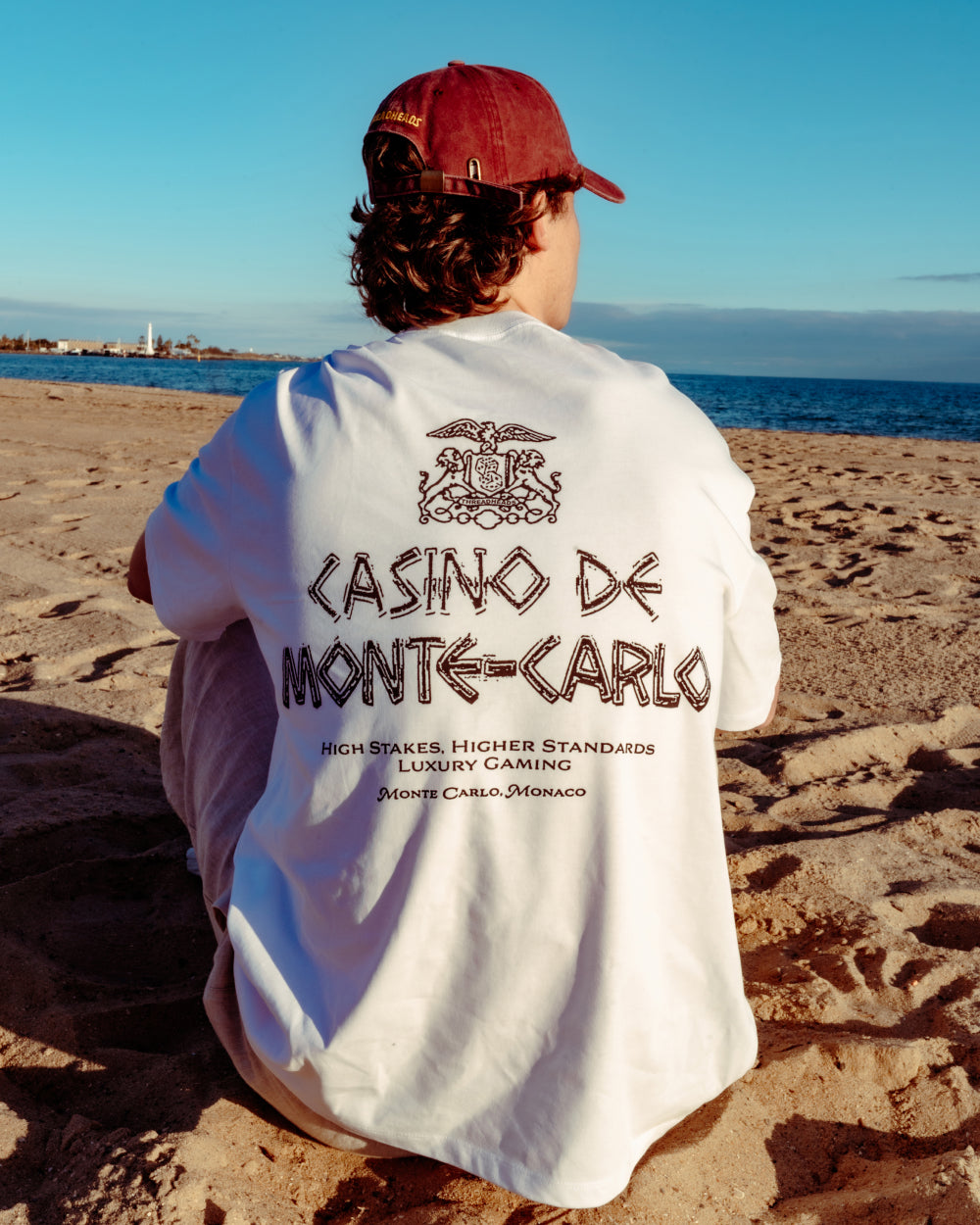 Casino De Monte Carlo Oversized Graphic Tee - Threadheads 90s Boxy Fit 100% Combed Cotton