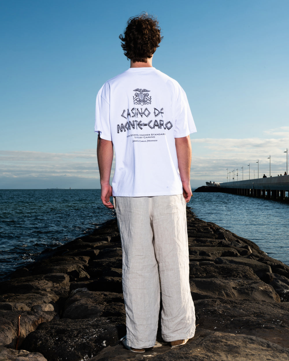 Casino De Monte Carlo Oversized Graphic Tee - Threadheads 90s Boxy Fit 100% Combed Cotton