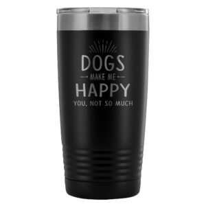 Dogs Make Me Happy You Not So Much 20oz Vacuum Tumbler Polar Camel