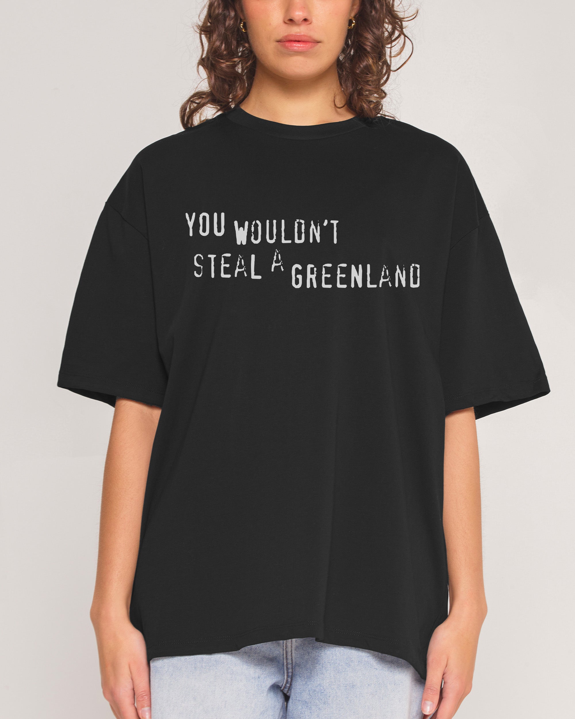Greenland Oversized Graphic Tee - Threadheads 90s Boxy Fit 100% Combed Cotton