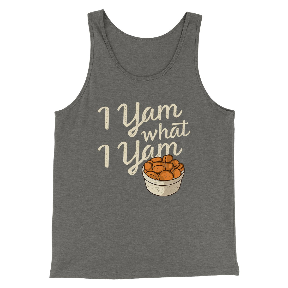 I Yam What I Yam Funny Thanksgiving Tank Top for Men