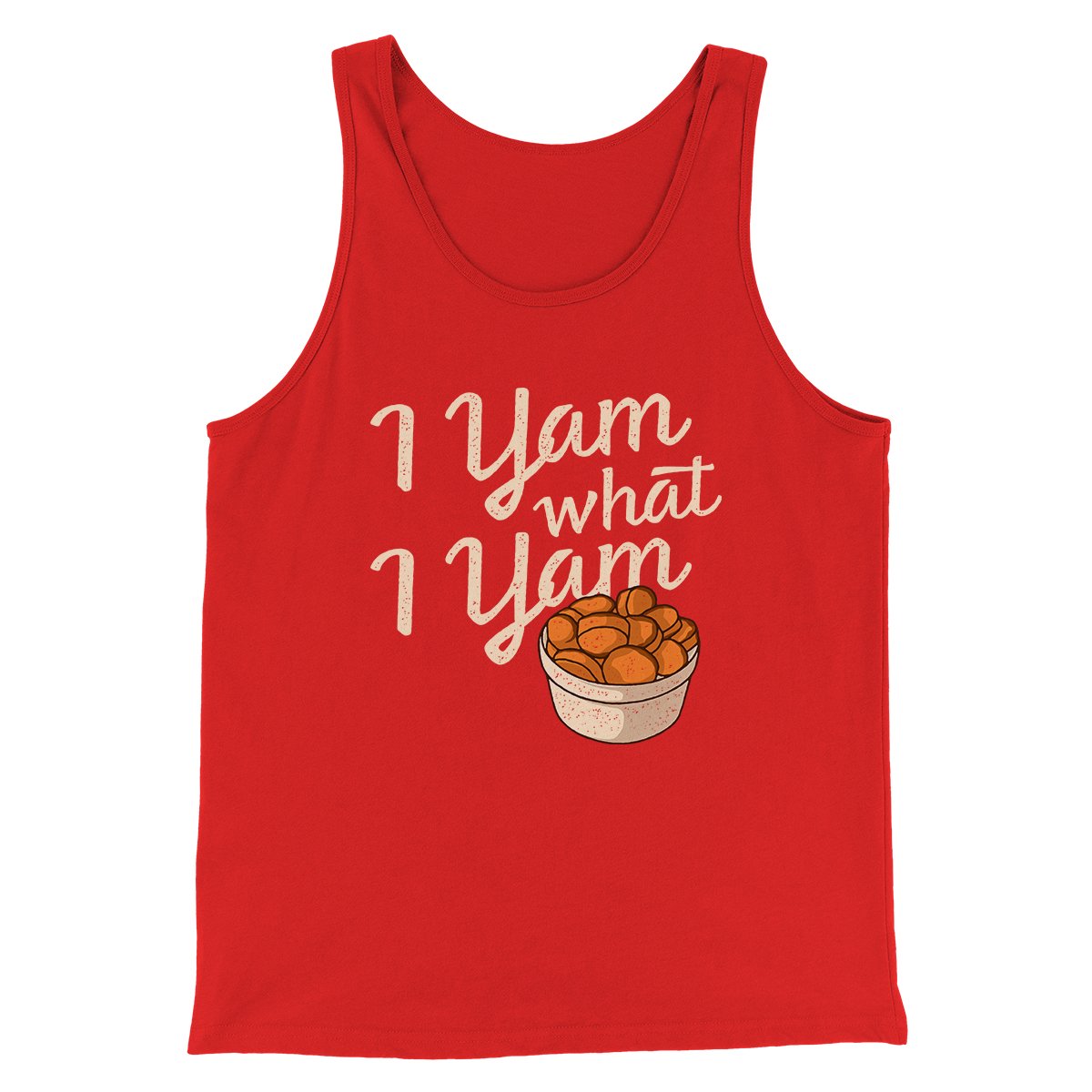 I Yam What I Yam Funny Thanksgiving Tank Top for Men