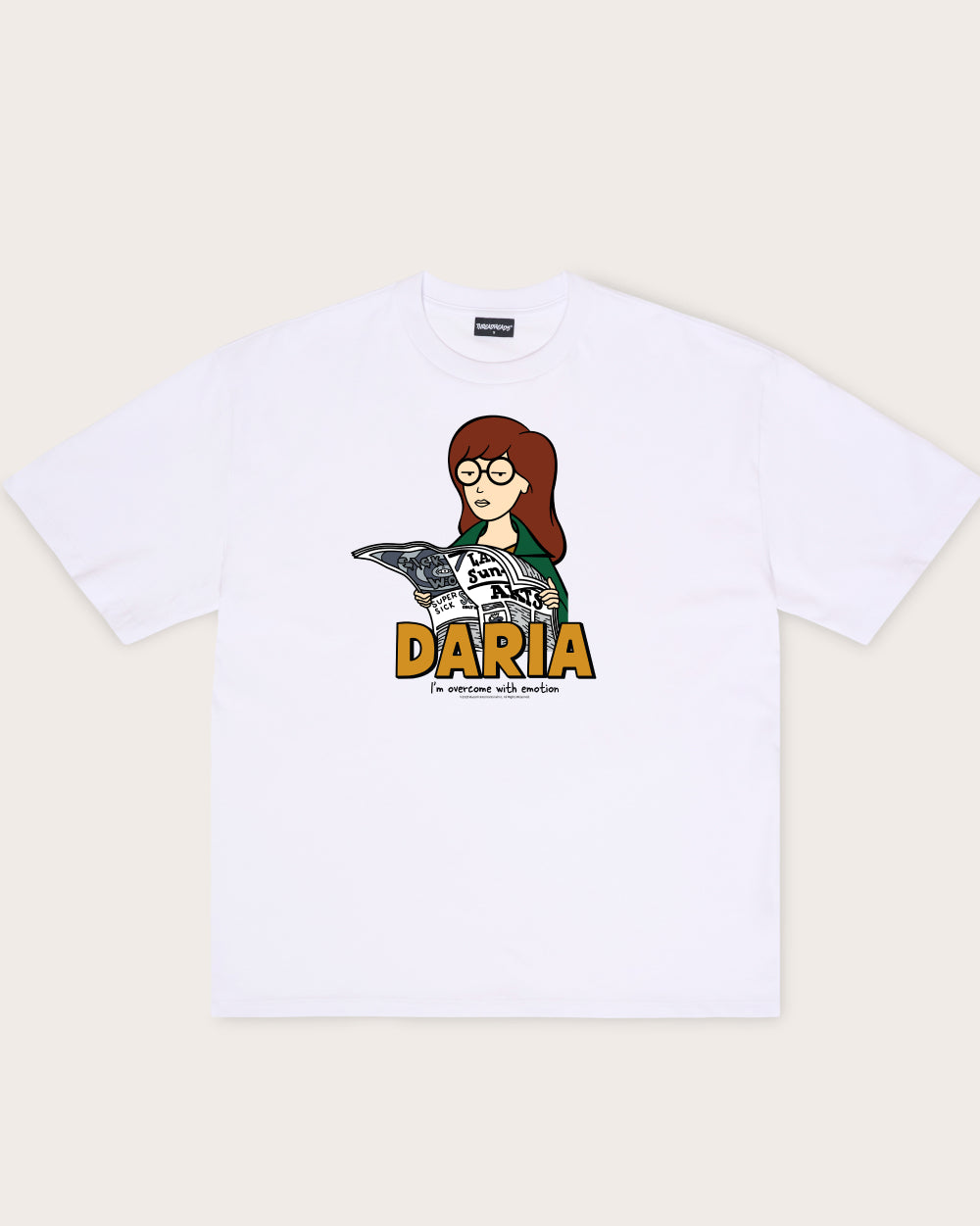 I'm Overcome with Emotion Oversized Graphic Tee - Daria Collab Unisex 100% Combed Cotton