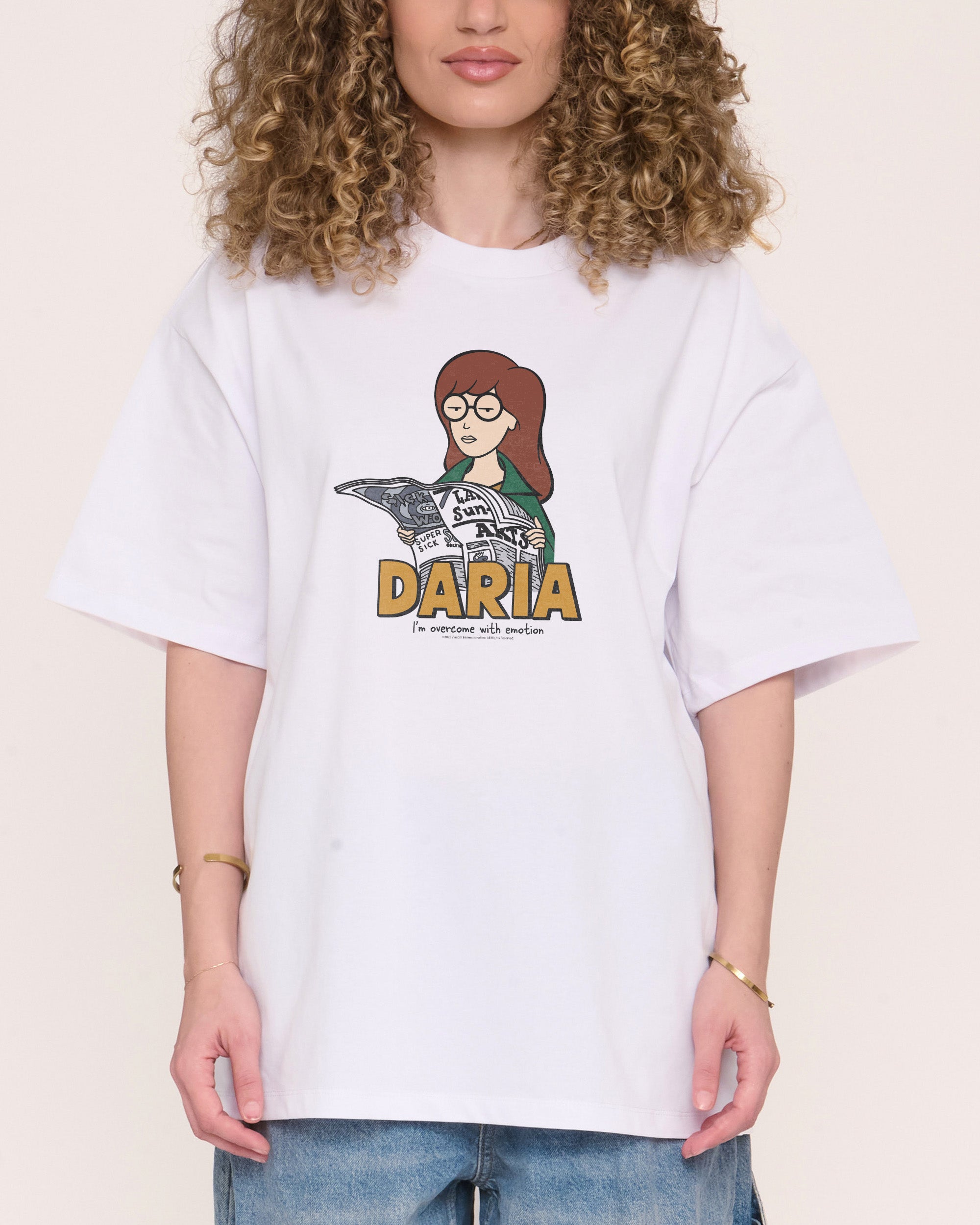 I'm Overcome with Emotion Oversized Graphic Tee - Daria Collab Unisex 100% Combed Cotton