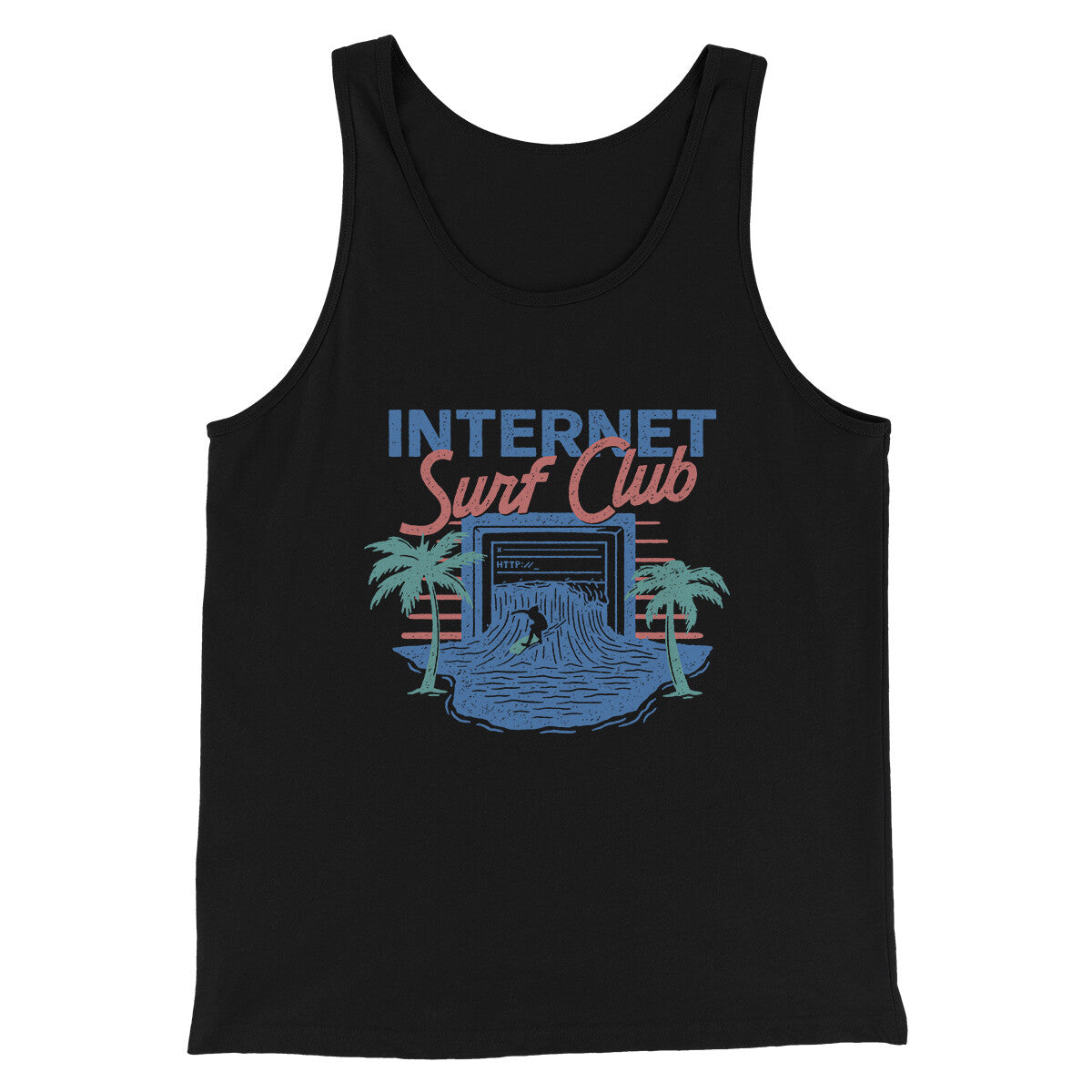 Internet Surf Club Funny Men Unisex Tank Top Combed Cotton