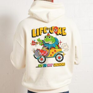 Life is a Joke Unisex Graphic Hoodie - 90s Boxy Fit, 340gsm Cotton-Poly