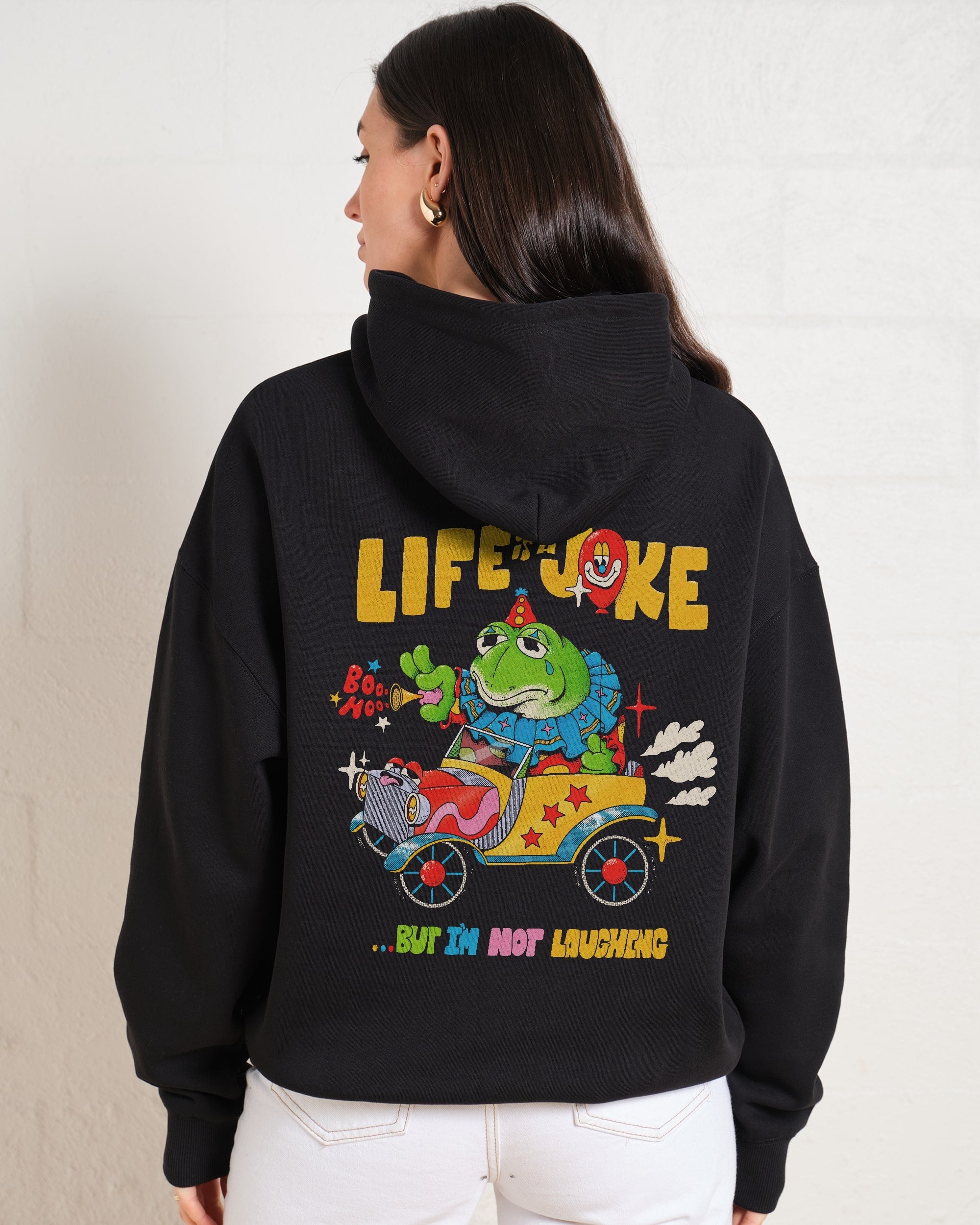 Life is a Joke Unisex Graphic Hoodie - 90s Boxy Fit, 340gsm Cotton-Poly