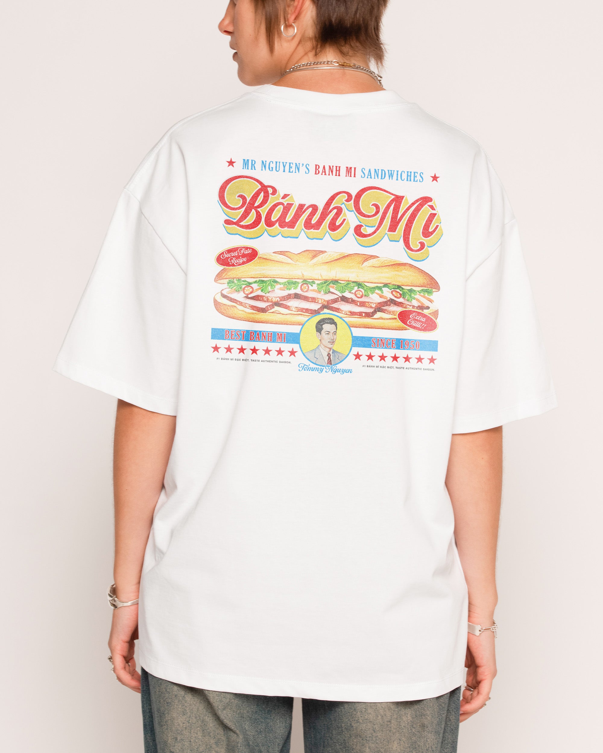 Mr Nguyen's Banh Mi Oversized Graphic Tee - Unisex 100% Combed Cotton 275gsm