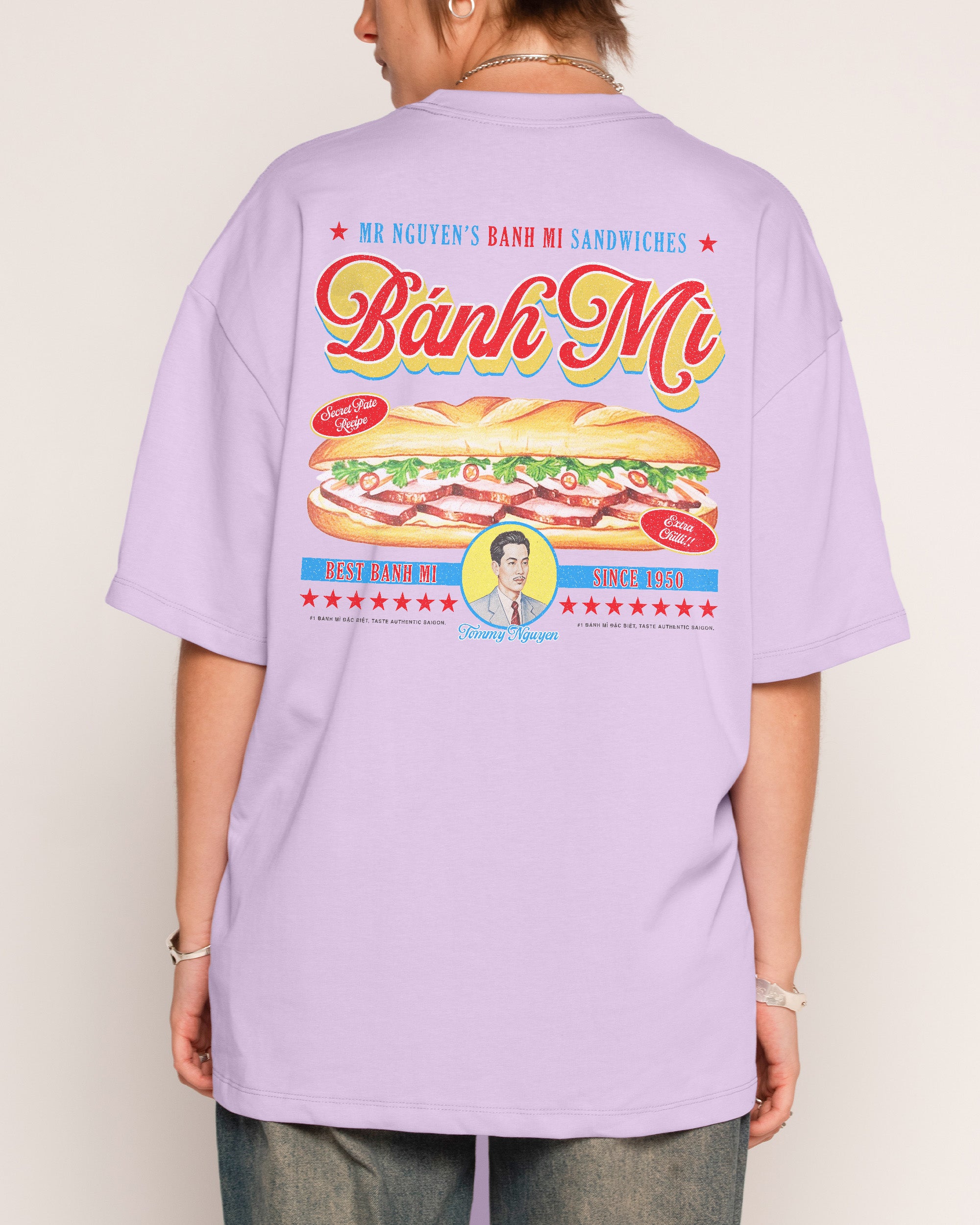 Mr Nguyen's Banh Mi Oversized Graphic Tee - Unisex 100% Combed Cotton 275gsm
