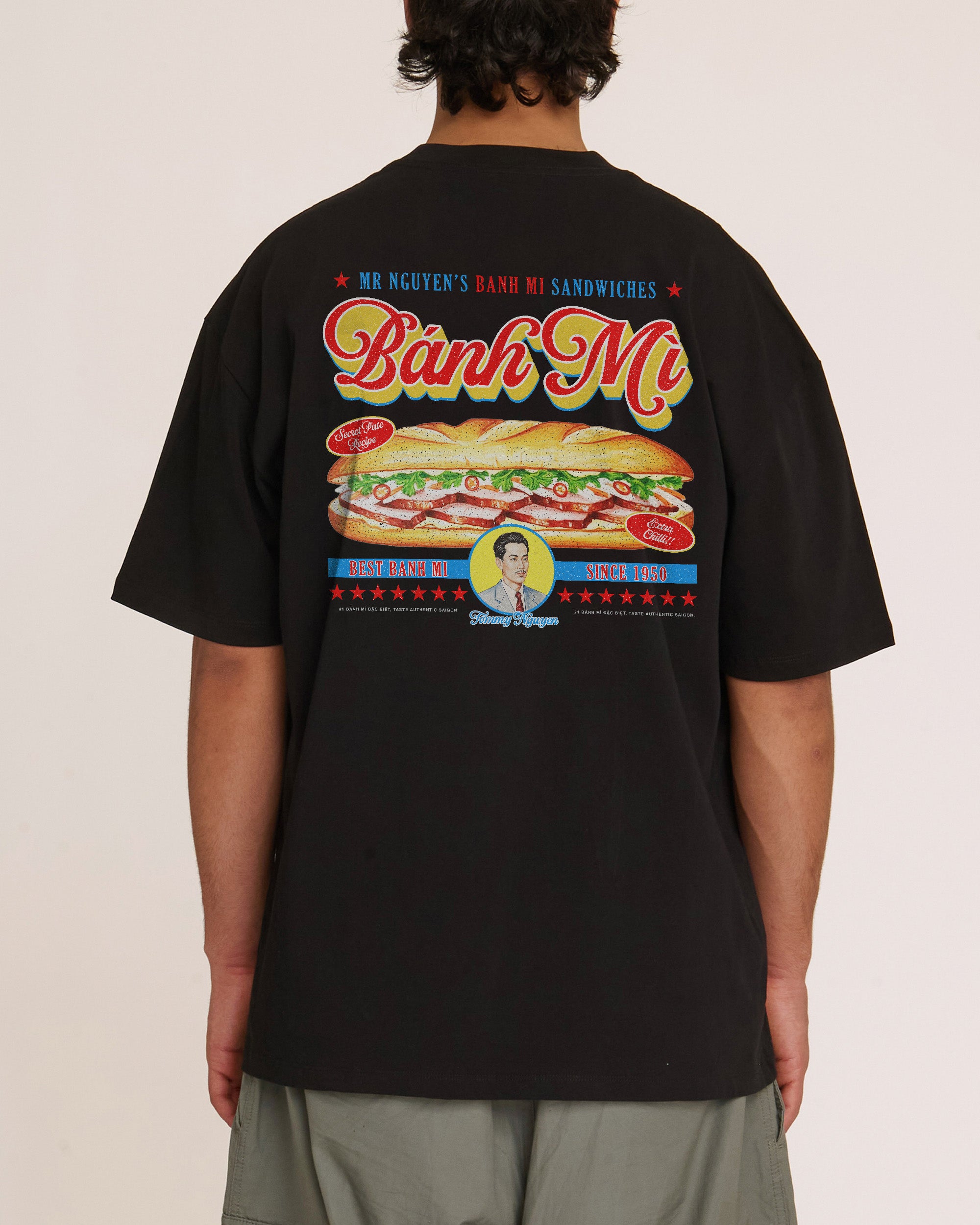 Mr Nguyen's Banh Mi Oversized Graphic Tee - Unisex 100% Combed Cotton 275gsm