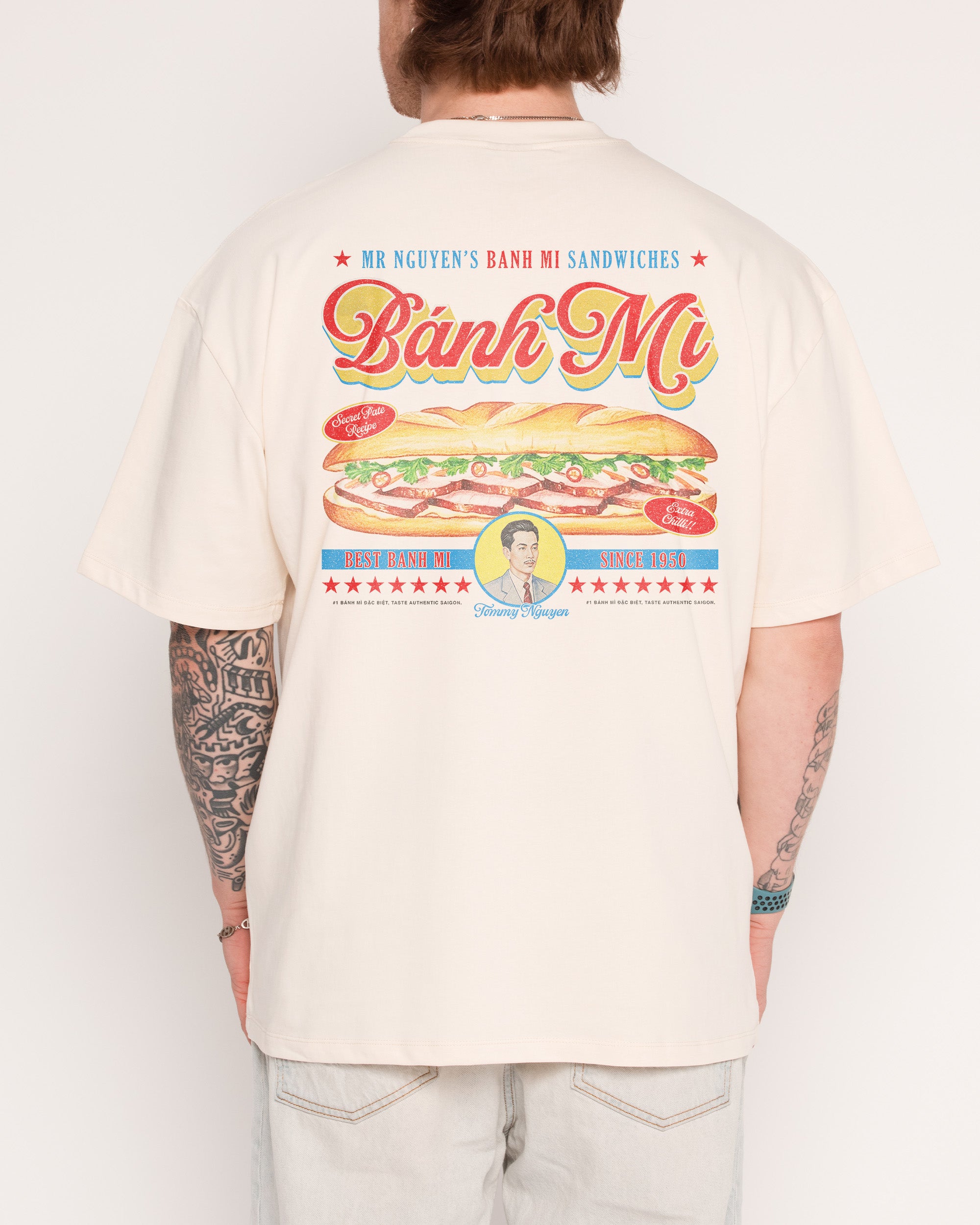 Mr Nguyen's Banh Mi Oversized Graphic Tee - Unisex 100% Combed Cotton 275gsm