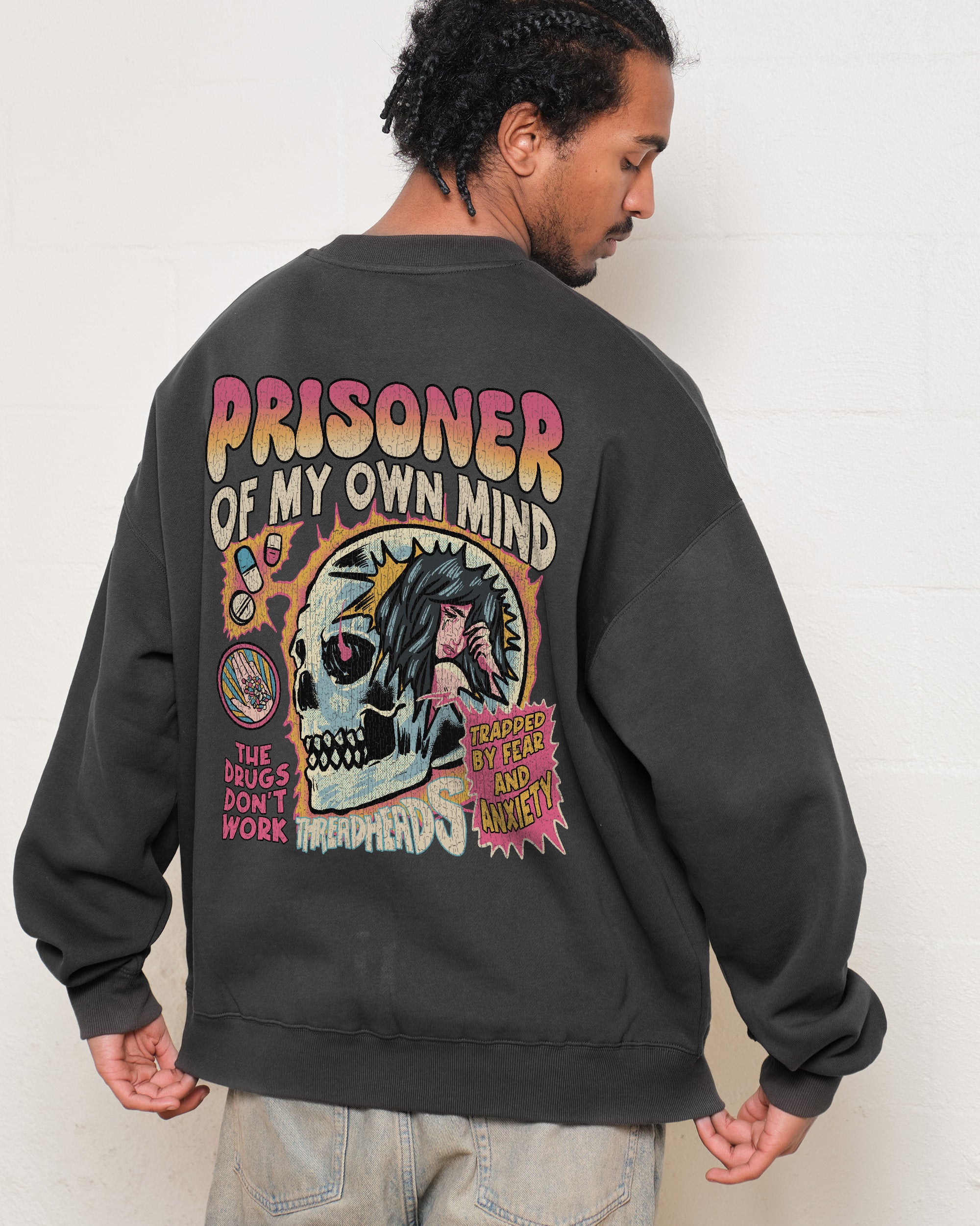 Prisoner Of My Own Mind Unisex Graphic Sweatshirt - Threadheads 340gsm Cotton-Poly Blend