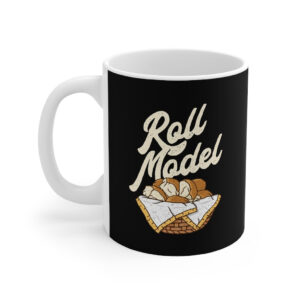 Roll Model Coffee Mug - White Ceramic Mug for Hot Beverages