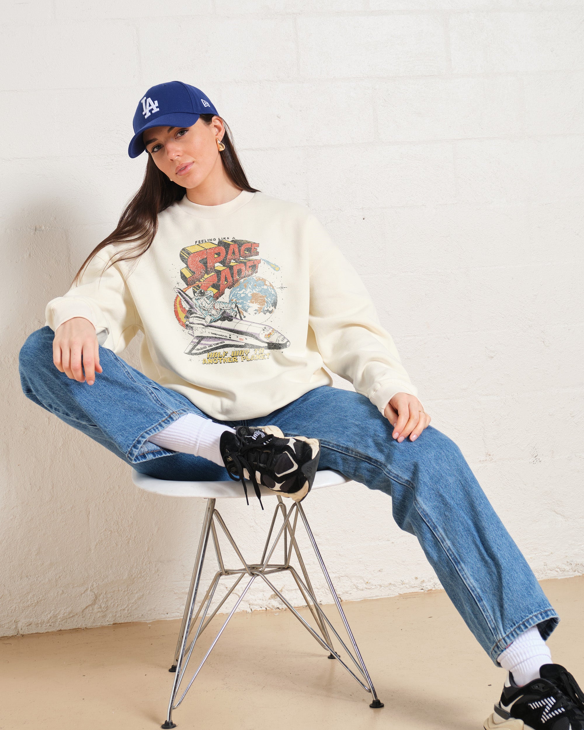 Space Cadet Unisex Graphic Sweatshirt - Premium 340gsm Cotton Poly Blend