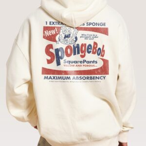 SpongeBob Bob Unisex Hoodie - 90s Boxy Fit, 80% Cotton, Dropped Shoulders