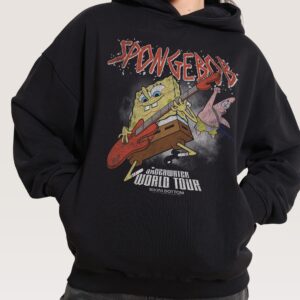 Spongebob’s World Tour Unisex Hoodie - Premium 90s Boxy Fit 340gsm Cotton-Poly