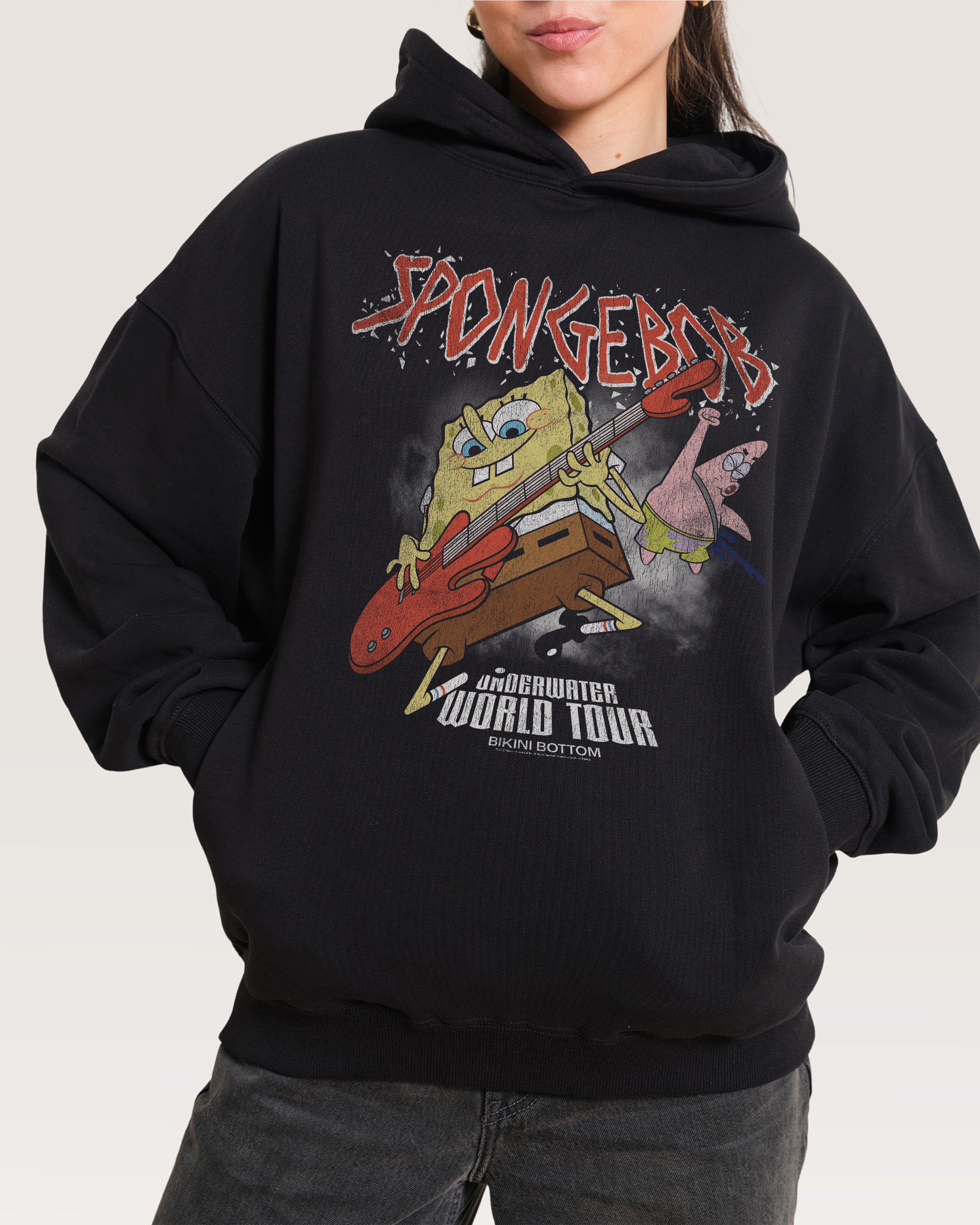 Spongebob’s World Tour Unisex Hoodie - Premium 90s Boxy Fit 340gsm Cotton-Poly