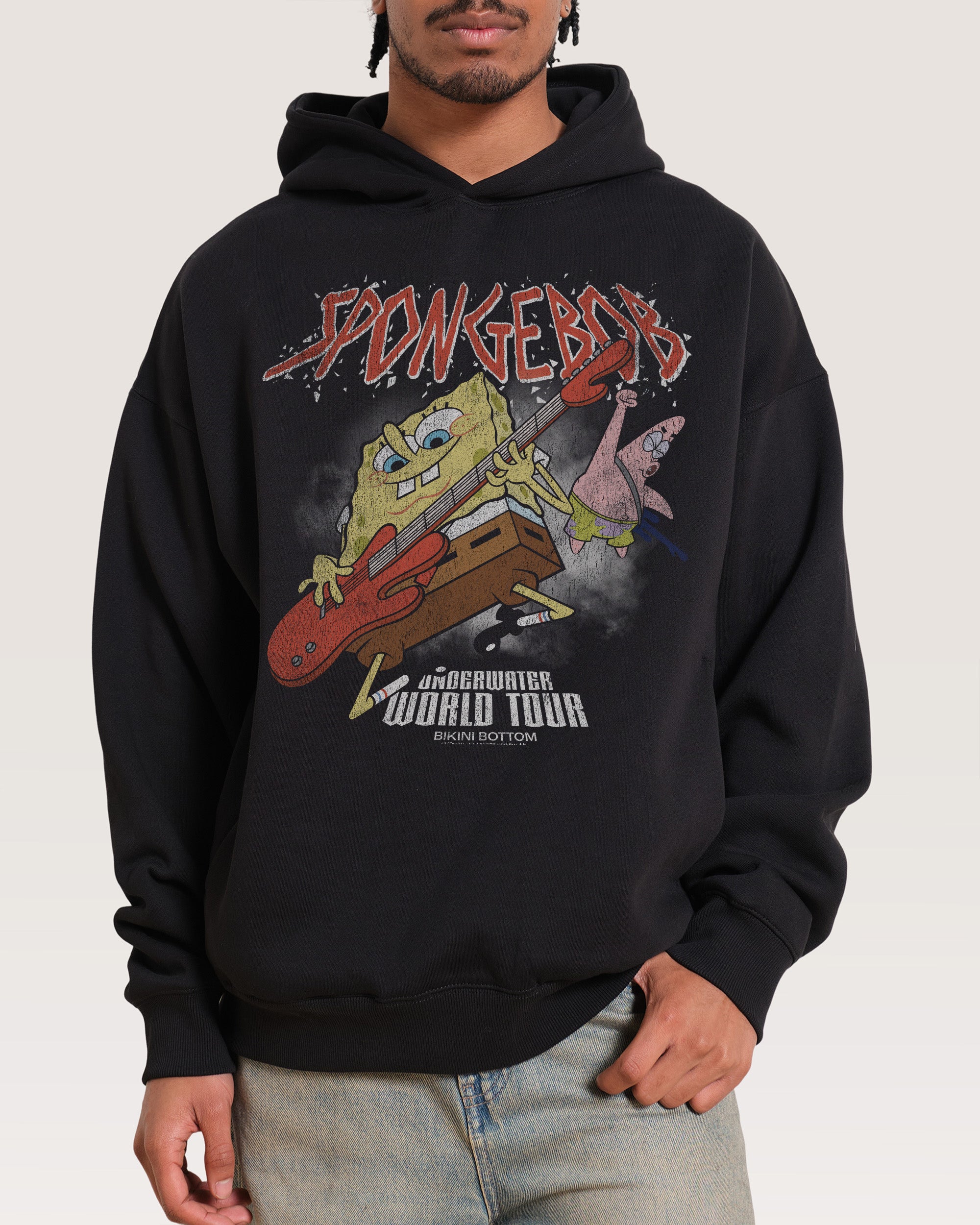 Spongebob’s World Tour Unisex Hoodie - Premium 90s Boxy Fit 340gsm Cotton-Poly
