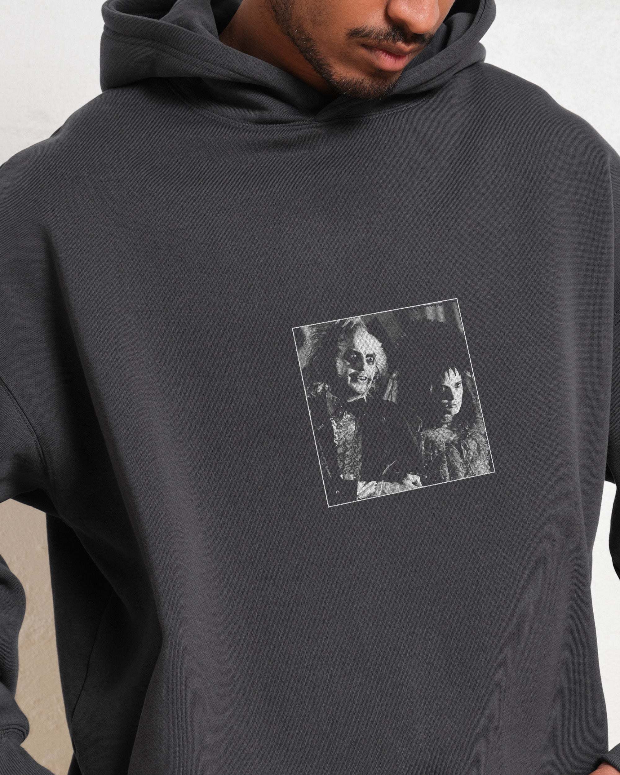 Strange & Unusual Beetlejuice Unisex Graphic Hoodie - 90s Boxy Fit, 340gsm Cotton-Poly