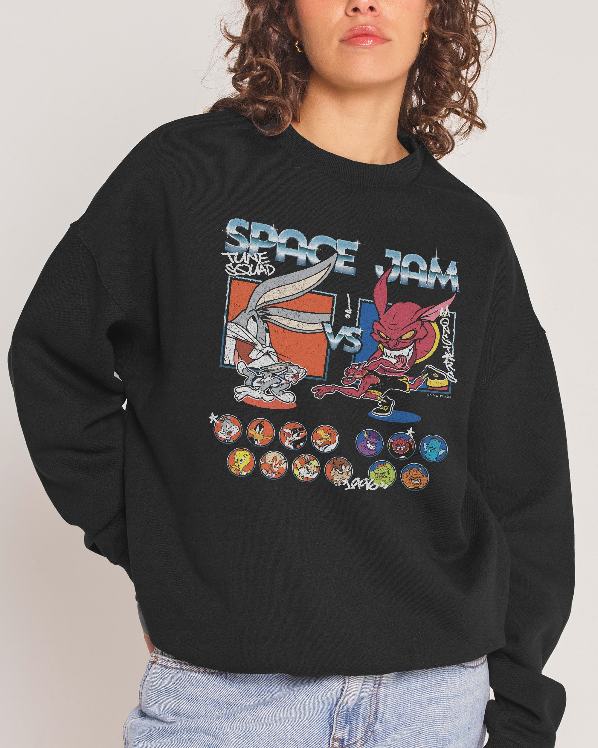 Tune Squad vs Monsters Unisex Sweatshirt - Looney Tunes Premium Graphic Print