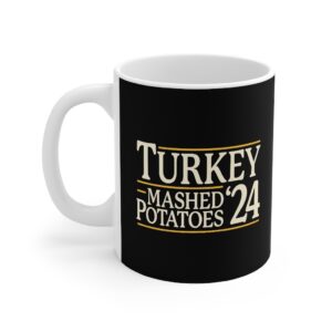 Turkey & Mashed Potatoes 2024 Coffee Mug - White Ceramic Mug