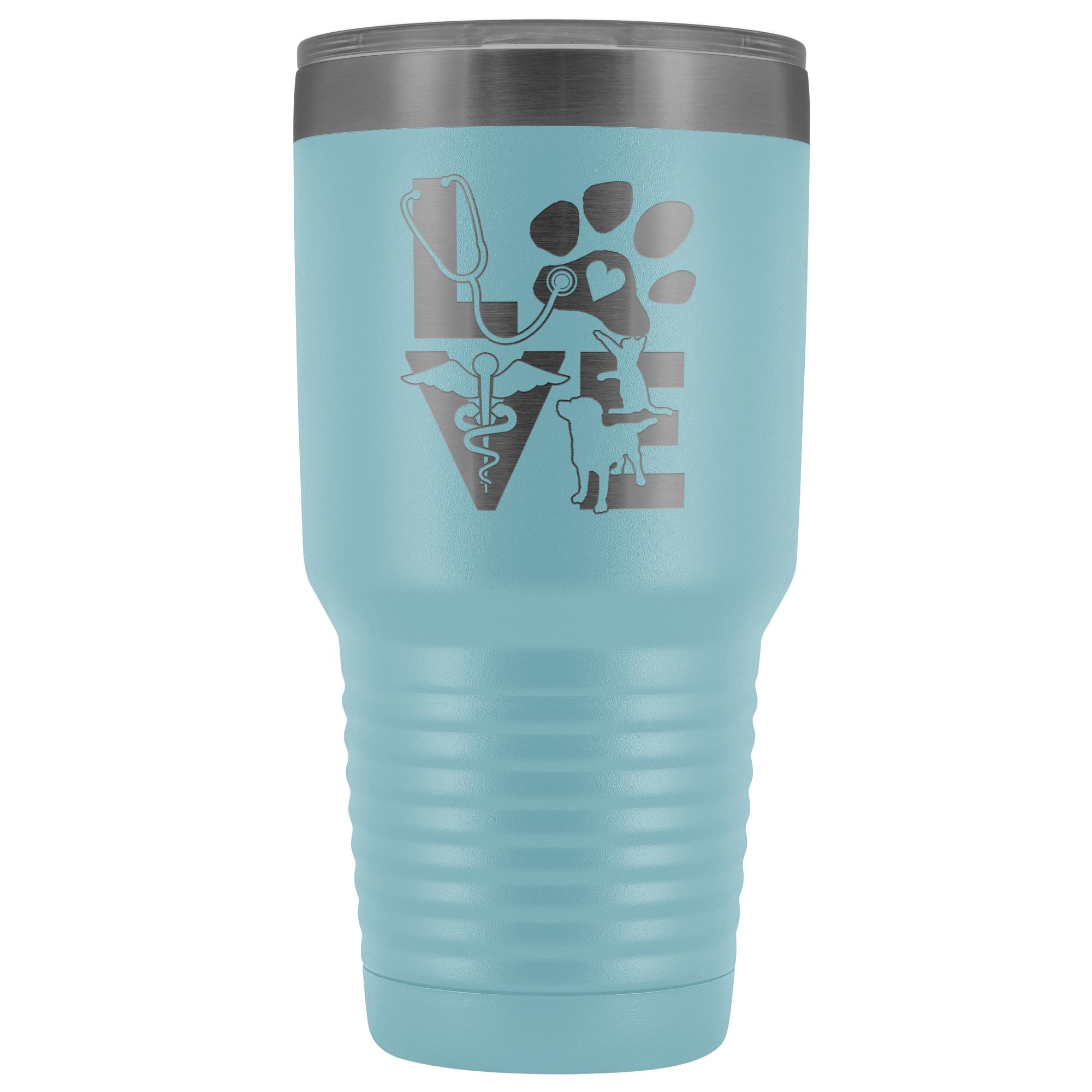 Veterinary Love Cat and Dog 30oz Vacuum Tumbler Polar Camel