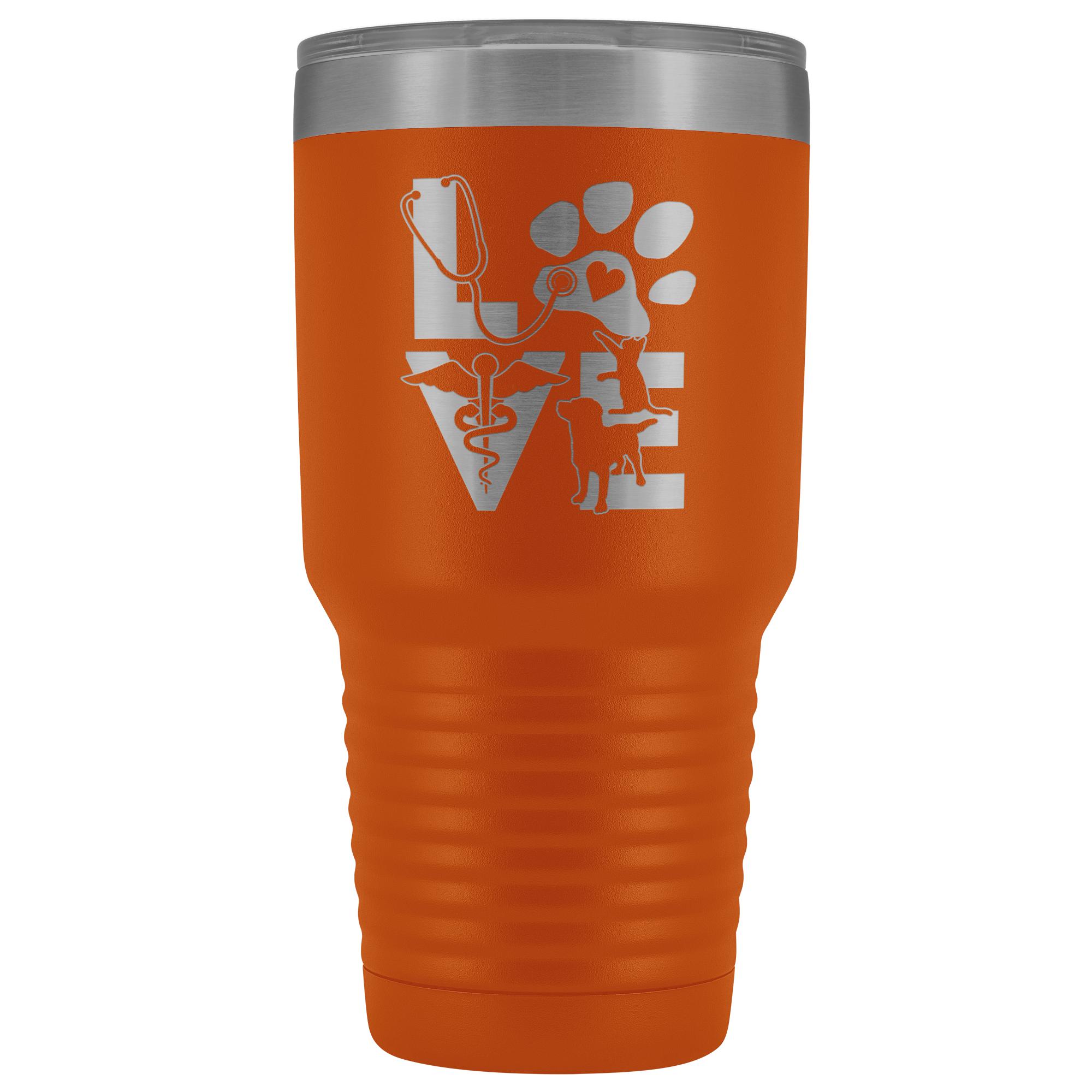 Veterinary Love Cat and Dog 30oz Vacuum Tumbler Polar Camel