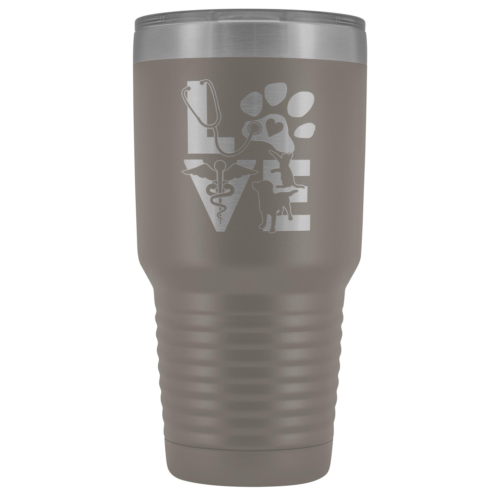 Veterinary Love Cat and Dog 30oz Vacuum Tumbler Polar Camel