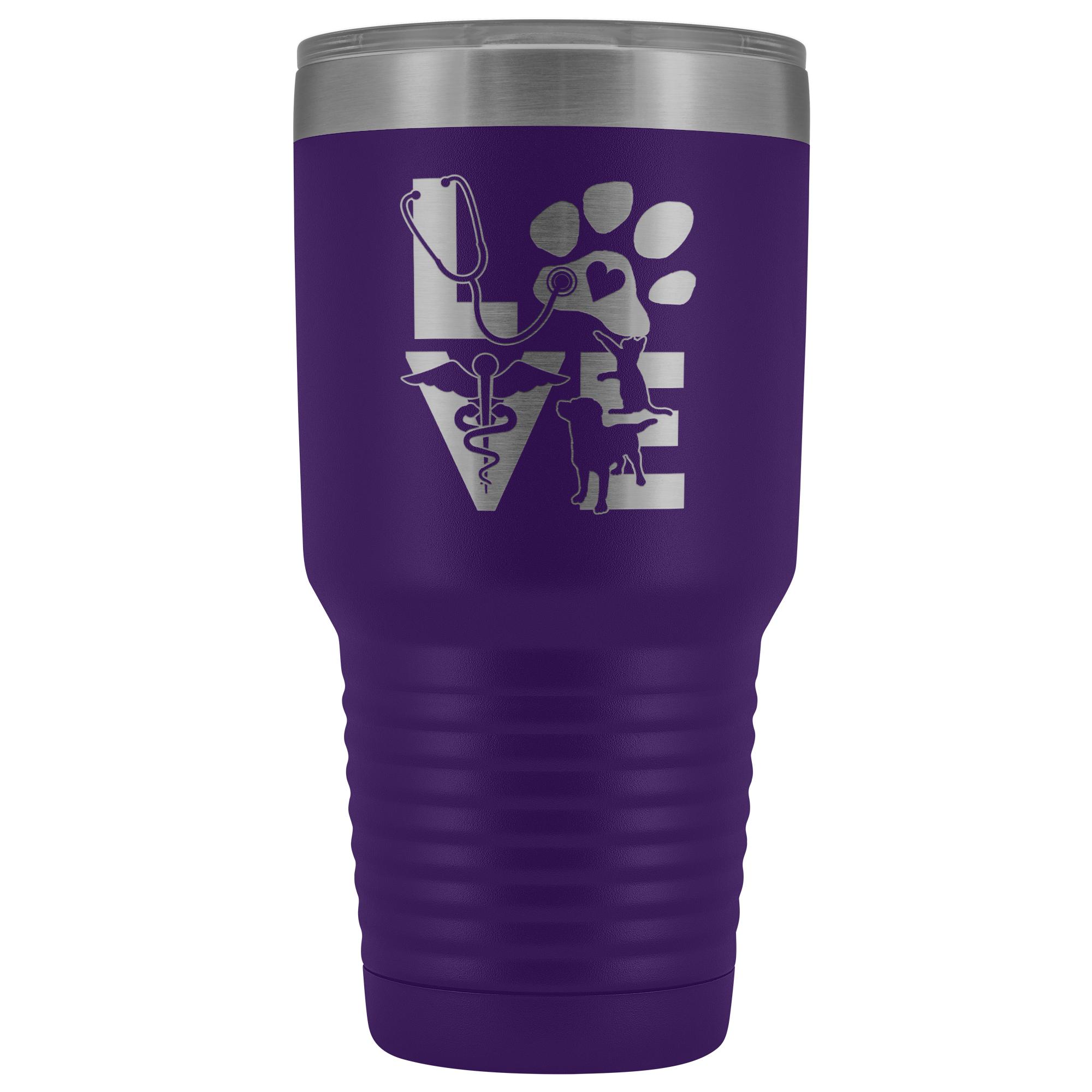 Veterinary Love Cat and Dog 30oz Vacuum Tumbler Polar Camel