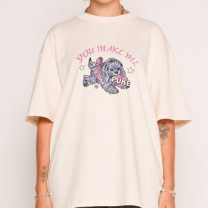 You Make Me Puke Oversized Graphic Tee Unisex 90s Boxy Fit 100% Combed Cotton 275gsm